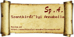 Szentkirályi Annabella névjegykártya
